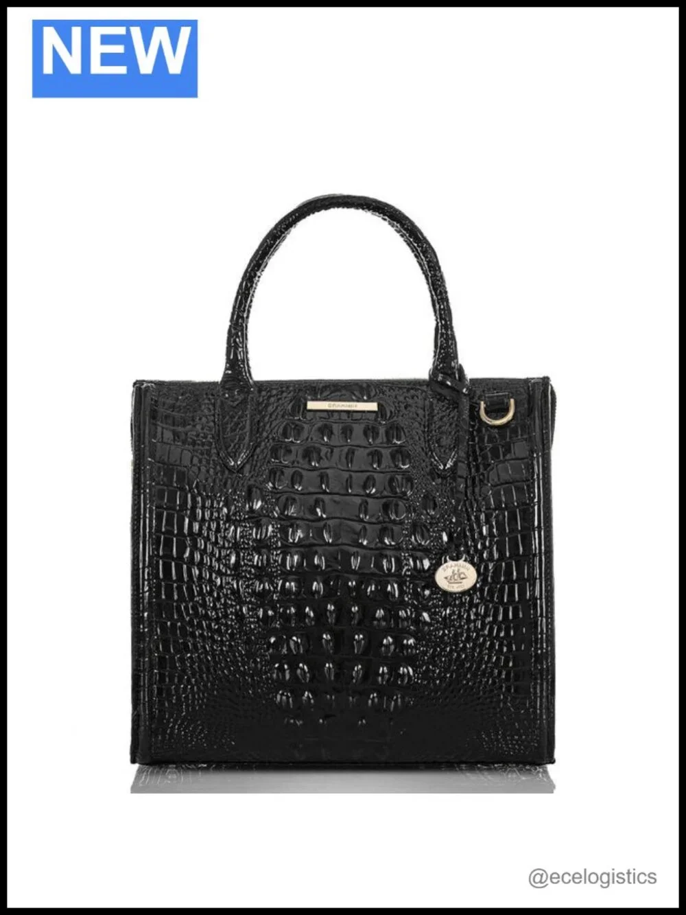 Genuine Leather Designer Satchel Handbag with Crossbody Strap